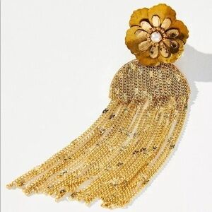 NWT Fringed Floral Drop Earrings
